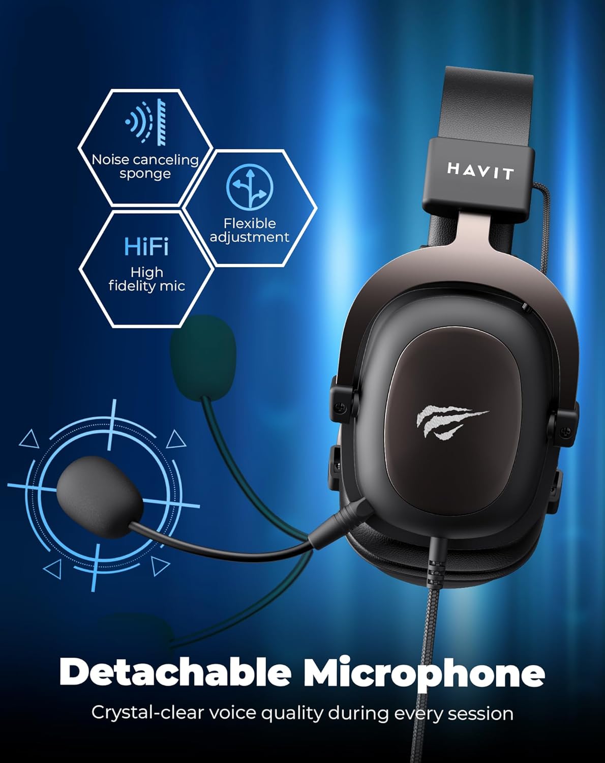 Headphone Fone de Ouvido Havit HV-H2002d, Gamer com Microfone