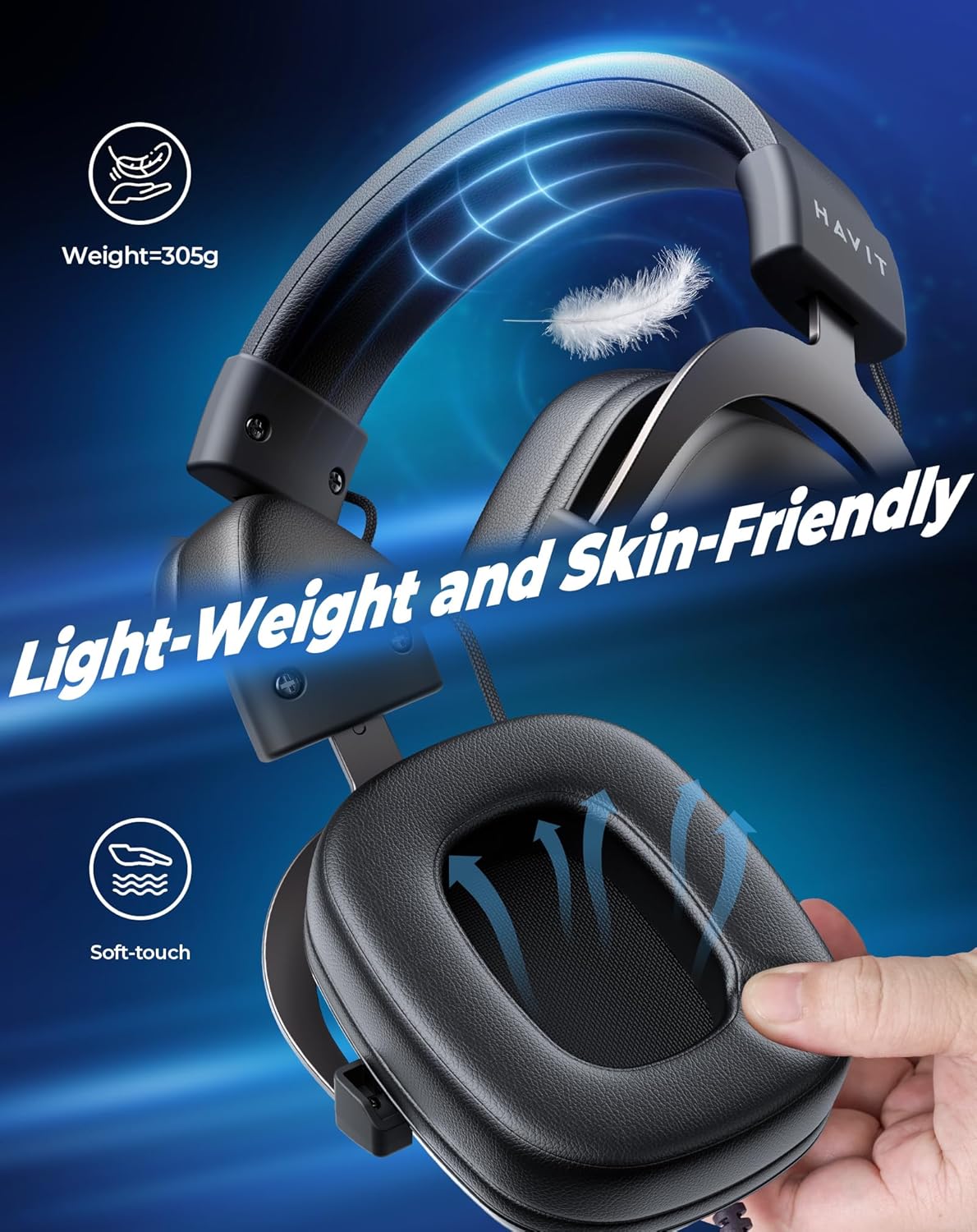 Headphone Fone de Ouvido Havit HV-H2002d, Gamer com Microfone