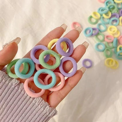Rabicó 100 Xuxinha Elástico de Cabelo Kit Cores Doces Doces Infantil/Adulto