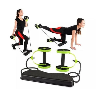 Novo Sport Core Double AB Carver Roller Wheel Fitness Exercícios abdominais Equipamento Treino Cintura Emagrecimento
