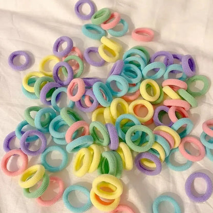 Rabicó 100 Xuxinha Elástico de Cabelo Kit Cores Doces Doces Infantil/Adulto