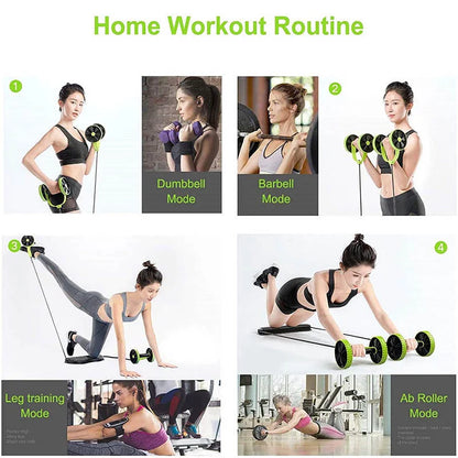 Novo Sport Core Double AB Carver Roller Wheel Fitness Exercícios abdominais Equipamento Treino Cintura Emagrecimento